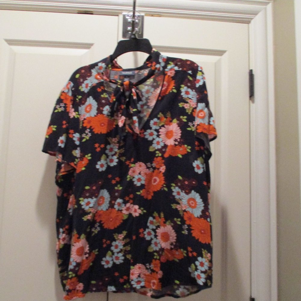 Modcloth bright and fun floral blouse